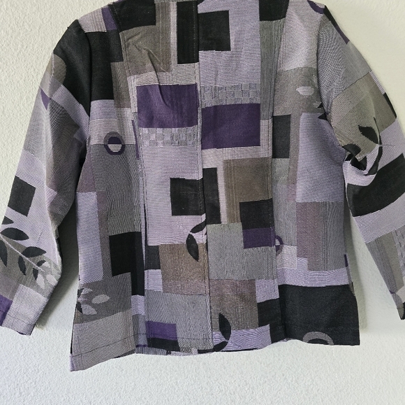 Tudor Court Art To Wear Jacket Women PM 5Button Tapestry Mixed Print Boho - Picture 14 of 14